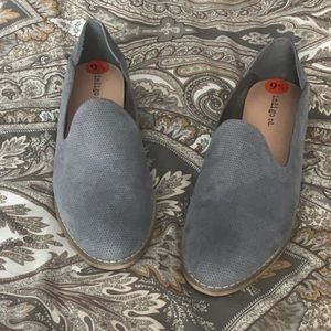 Flat suede loafers